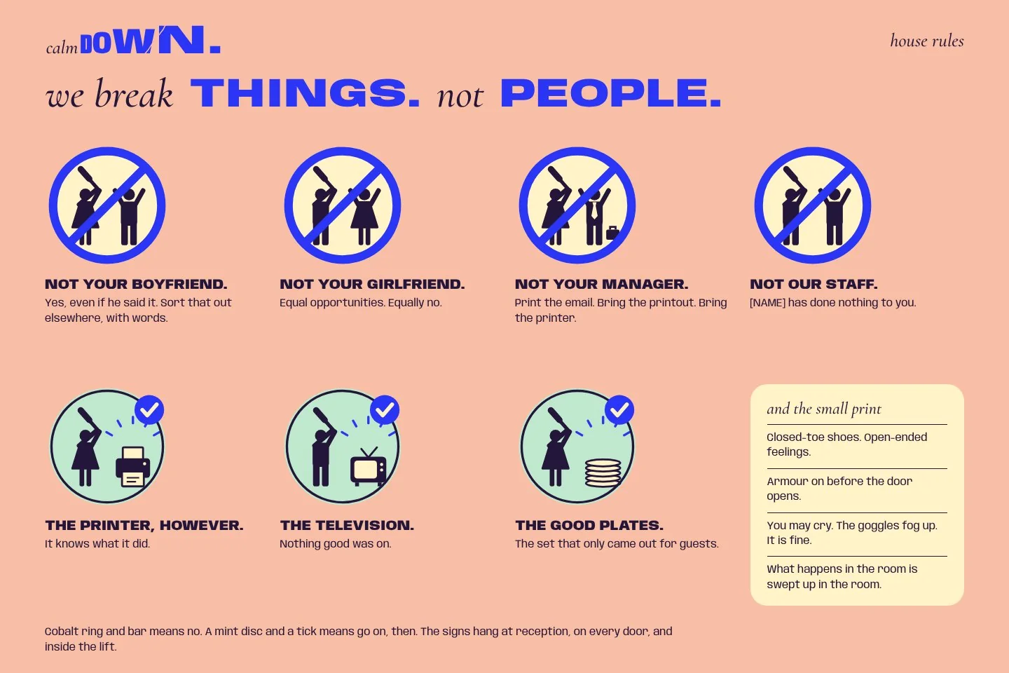 Calm Down: house rules