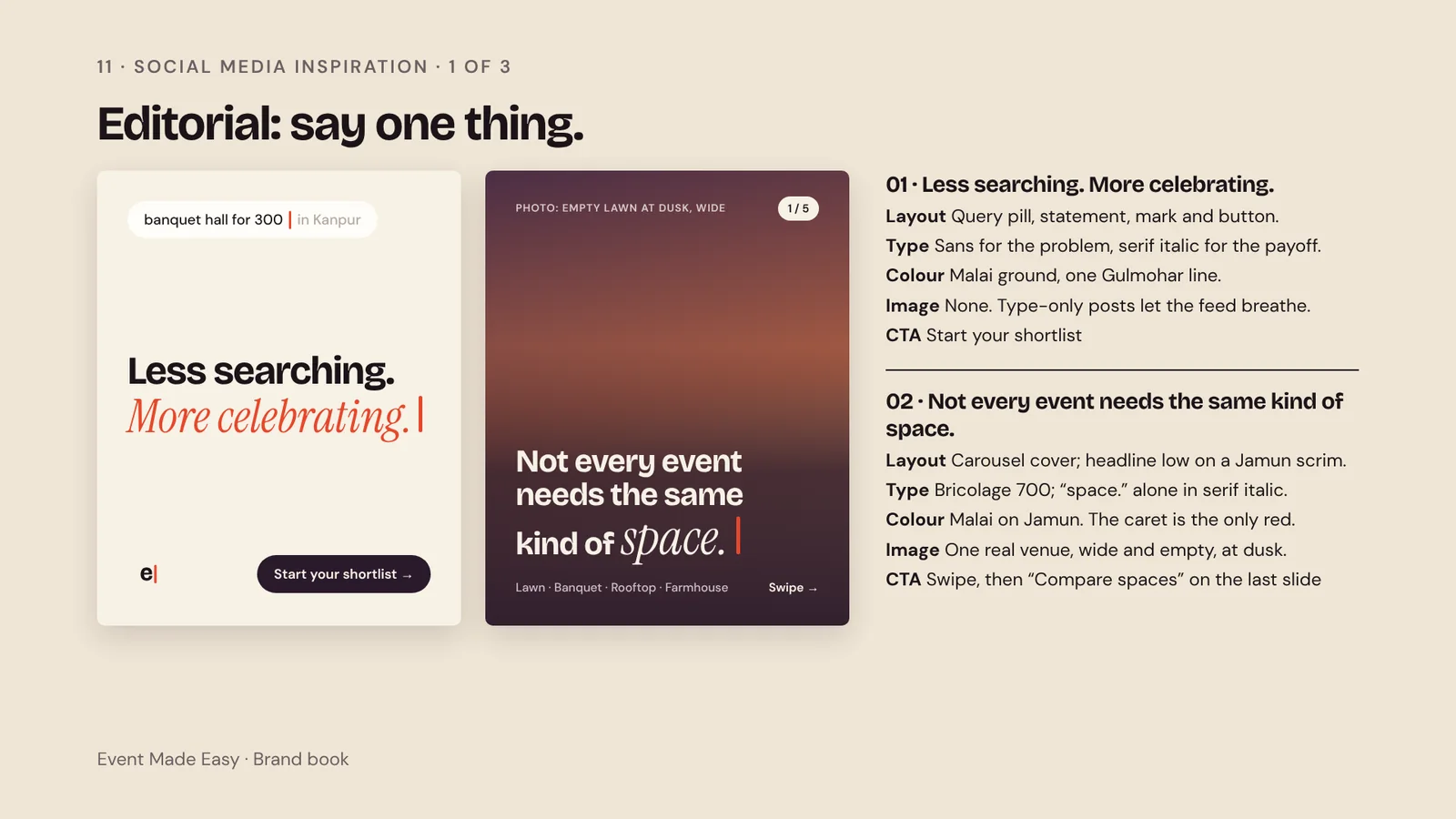 Event Made Easy: sample posts: editorial
