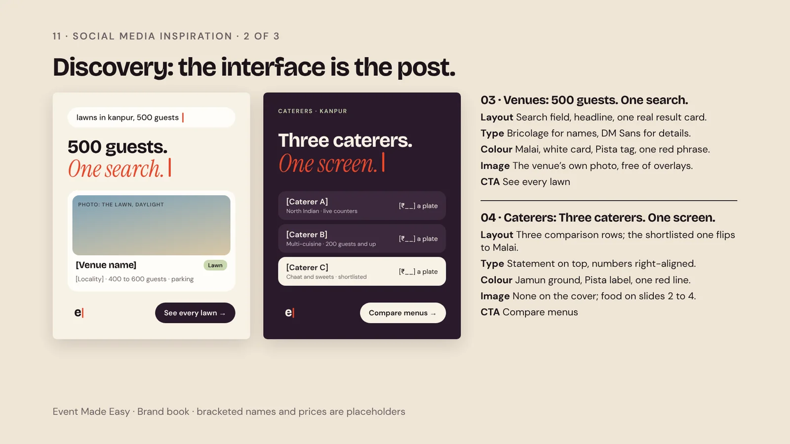 Event Made Easy: sample posts: discovery