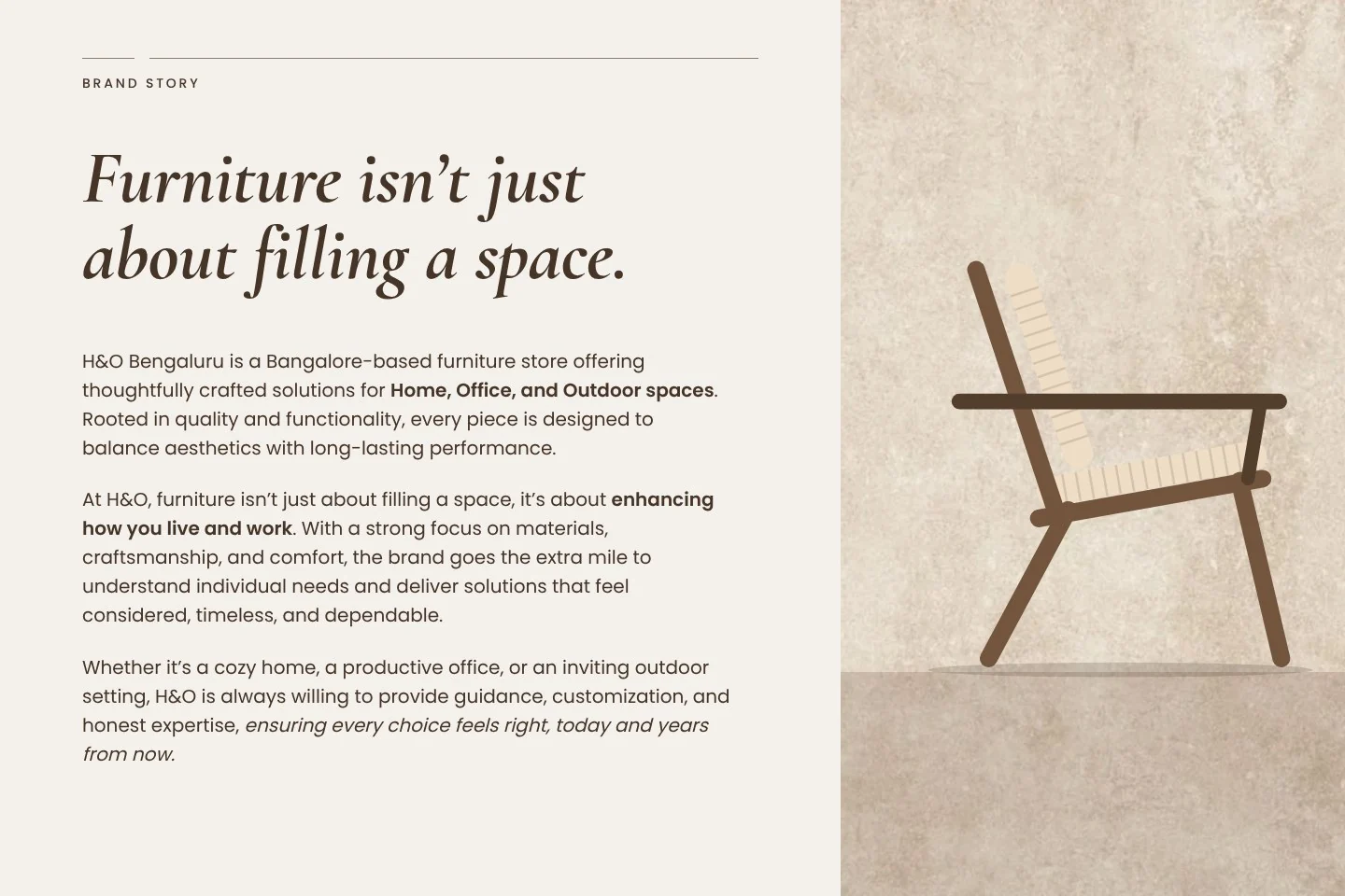 Brand story: a page of the brand book