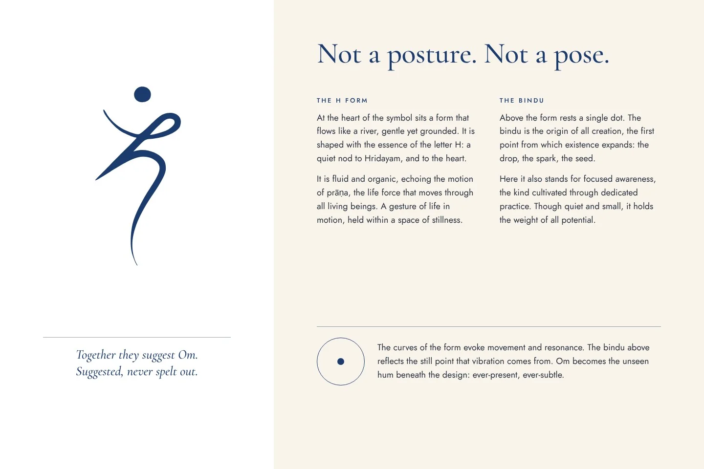 The H form and the bindu: a page of the brand book