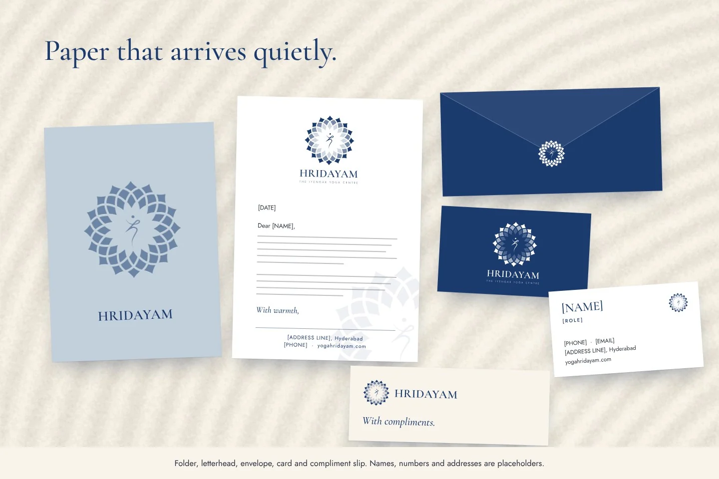 Stationery: a page of the brand book