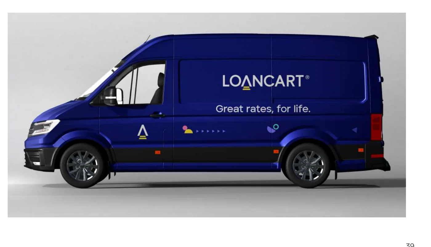 A Loancart van in Deep Sapphire