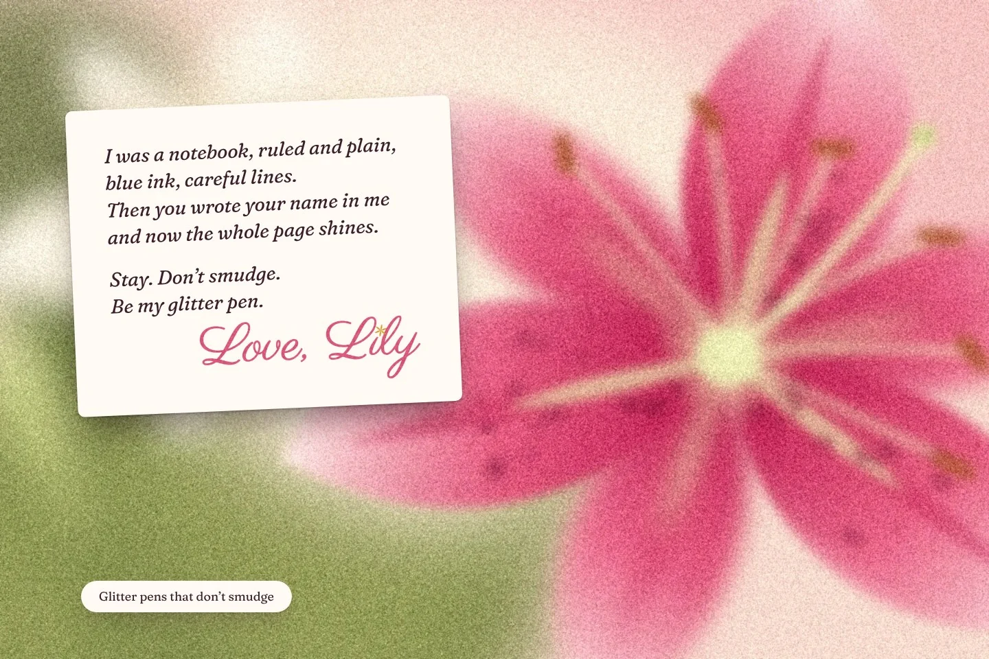 Love, Lily: brand book cover