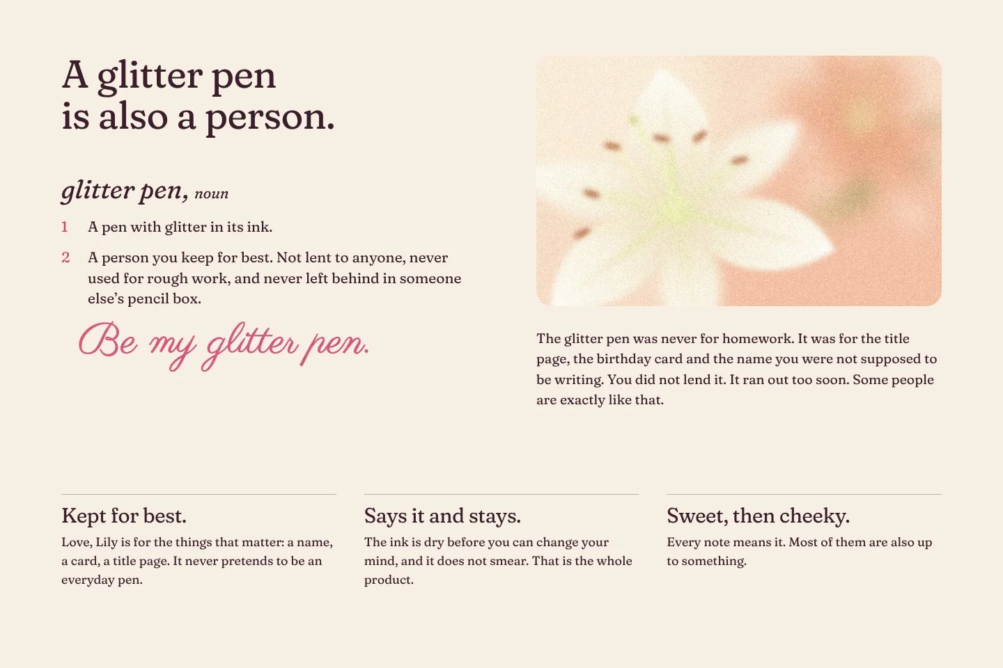 Love, Lily: the idea