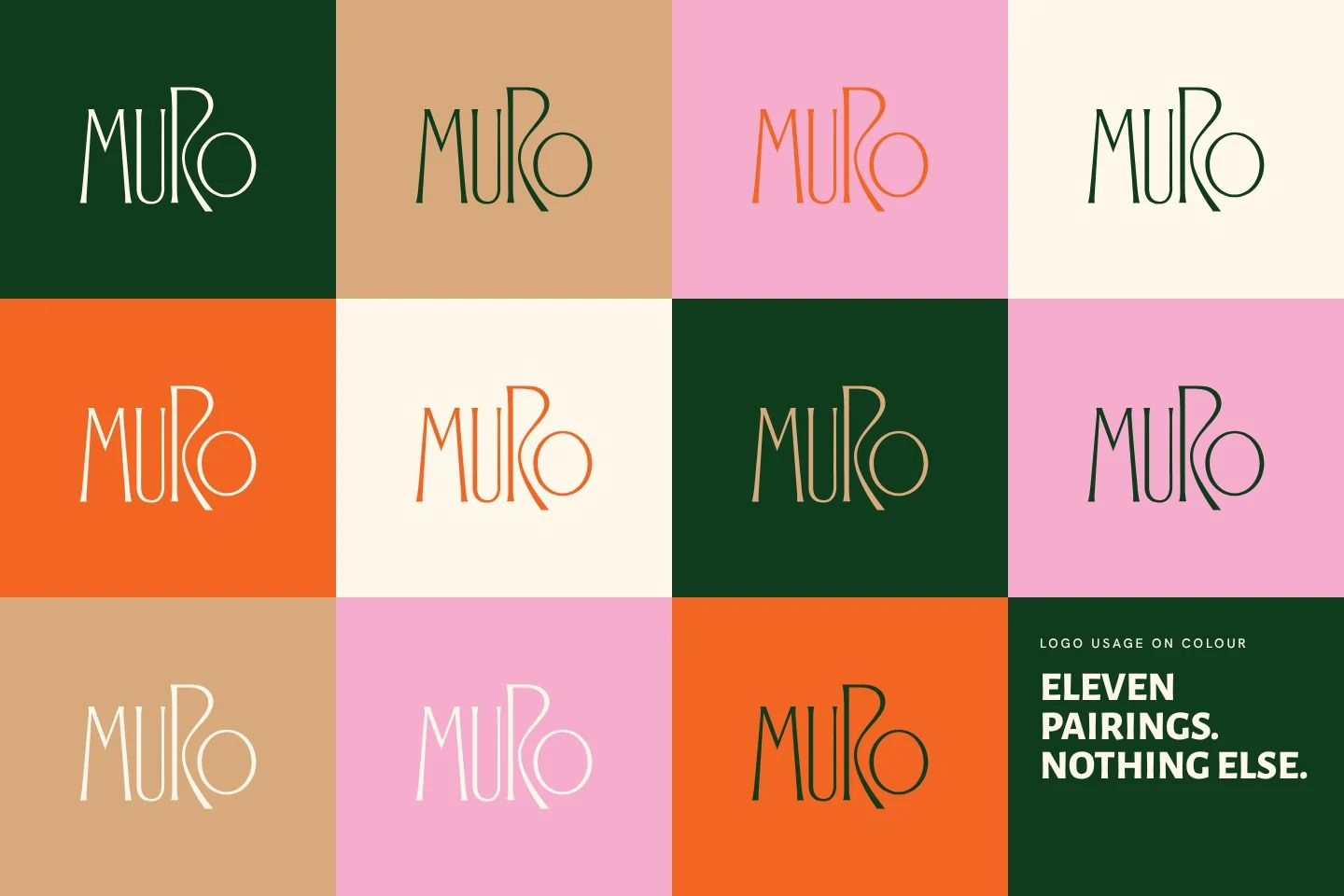 Logo on colour: a page of the brand book