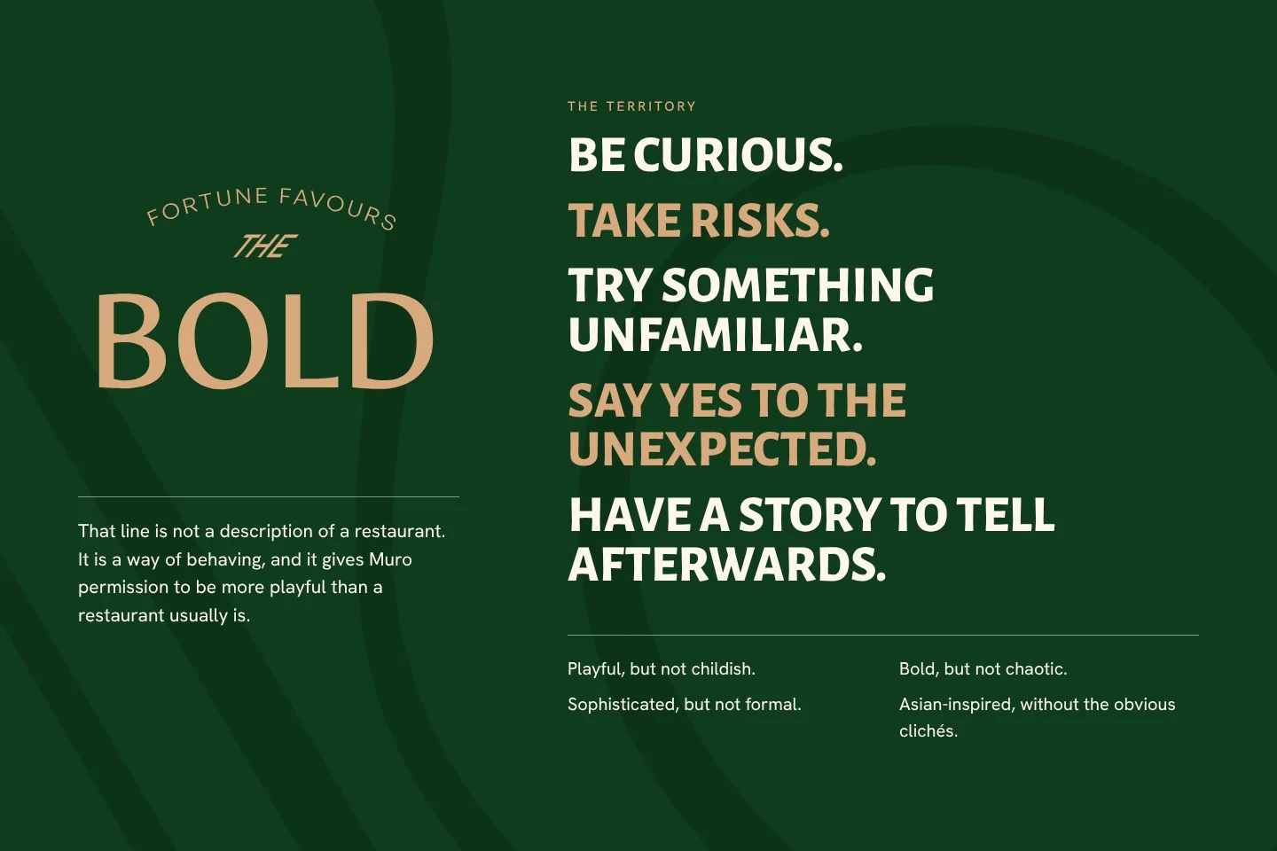 A way of behaving: a page of the brand book