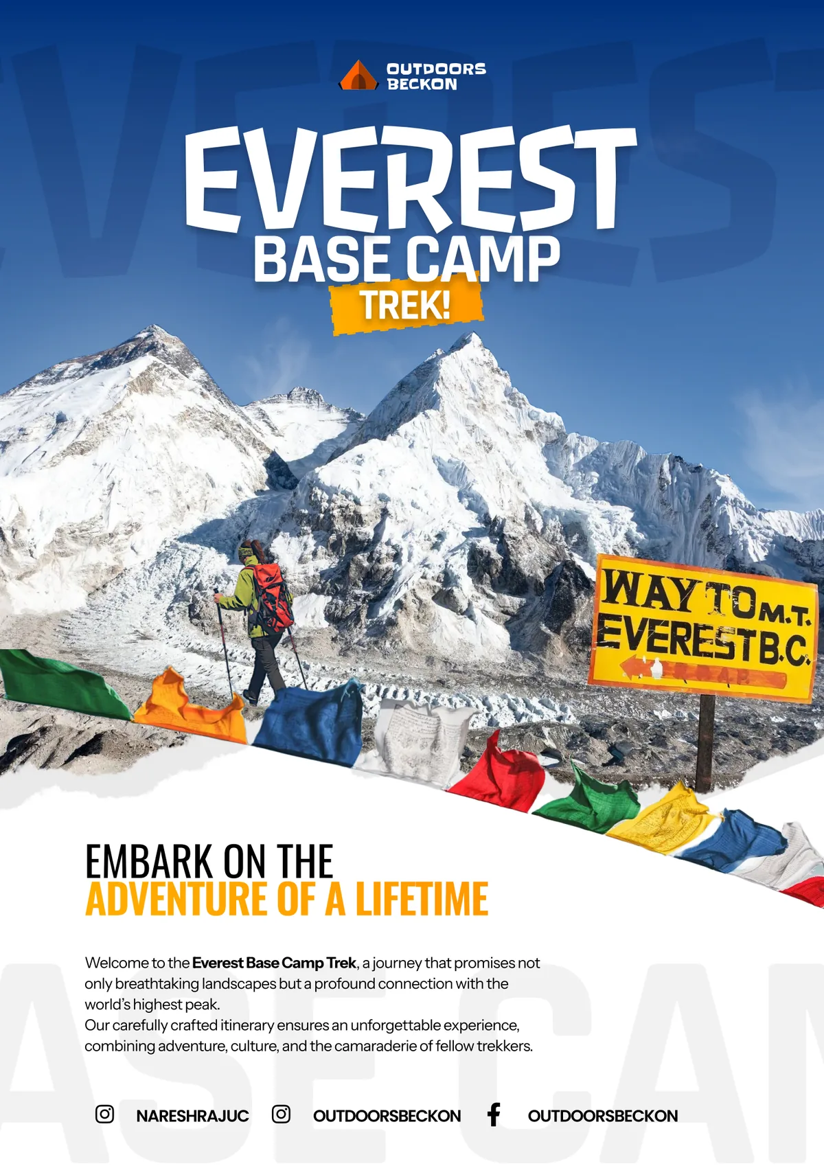 Brochure cover: Everest Base Camp trek