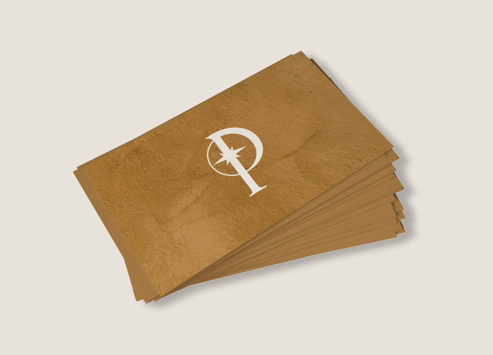 Sandstone cards carrying the Pilgrimages compass mark